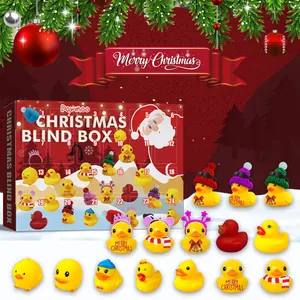 Calendrier de l'avent 24 canards de Noël en caoutchouc avec accessoires festifs