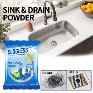 Jaysuing sink and drain unblocker powder for pipes with before and after comparison