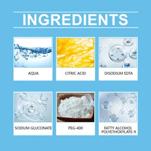 Detailed list of safe ingredients for professional fabric rust remover cleaning agent.