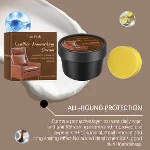 Jue Fish leather nourishing cream kit with applicator sponge for sofa and bag care
