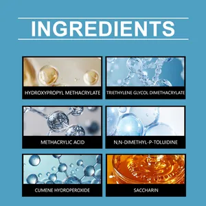 Scientific chemical ingredients detail for Rayhong threadlocker adhesive showing molecular views