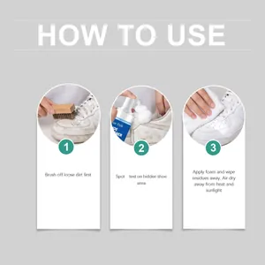 Instructions pour le nettoyant mousse Jue Fish pour chaussures blanches détachage facile