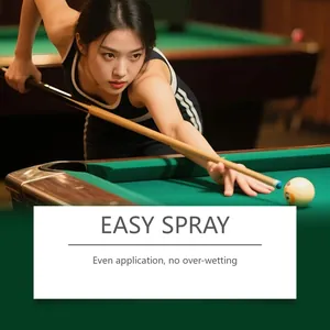 Professional billiard table cleaning spray for even application and cloth protection