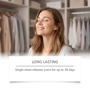 Long-lasting closet fragrance sheet freshening wardrobe air for up to 30 days