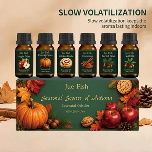 Jue Fish Herbst Ätherische Öle Set mit sechs Düften für Aromatherapie-Diffusoren
