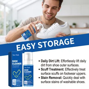 Nettoyant mousse efficace pour baskets blanches avec formule à séchage rapide et antitache.