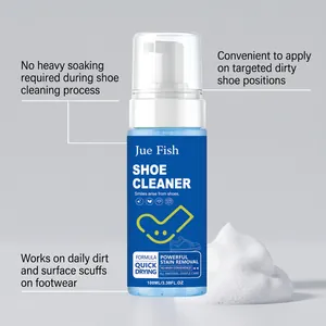 Vue détaillée du nettoyant mousse pour chaussures Jue Fish pour un entretien sans lavage