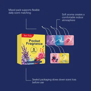 Detailed view of Jue Fish pocket fragrance set with 5 mixed long-lasting scents