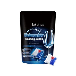 Powerful Jakehoe dishwasher cleaning beads with gentle formula for grease removal