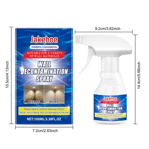 Detailed view of Jakehoe wall decontamination spray with package dimensions