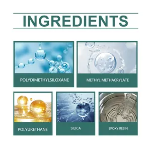 Detailed breakdown of sealing clay ingredients including silica, polyurethane and epoxy resin