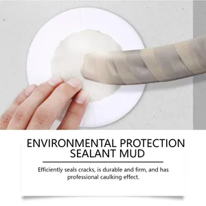Applying environmental protection sealant mud to seal a pipe wall hole effectively.