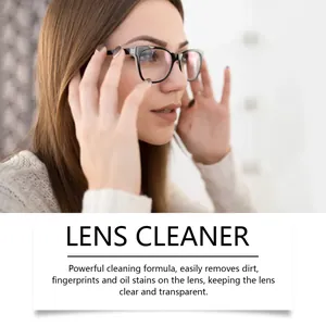 Professional lens cleaning spray for crystal clear and transparent eyewear glasses