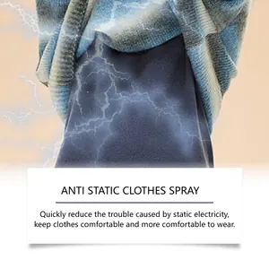 Antistatische kledingspray visualisatie met statische elektriciteitseffect