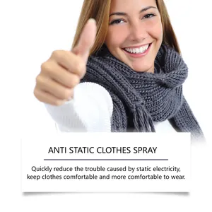 Antistatische kledingspray om statische elektriciteit op sjaals te verminderen