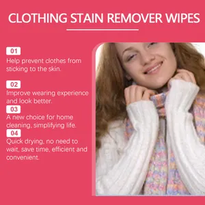 Gedetailleerde infografiek voor kleding vlekverwijderaar doekjes en antistatische zorg