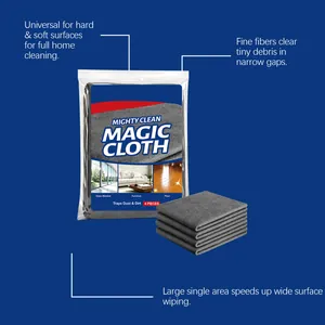 Détail haute qualité de chiffons en microfibres gris pour le nettoyage multi-surfaces