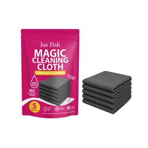 Jue Fish Paños de limpieza mágicos set de 5, microfibra reutilizable para limpieza hogar