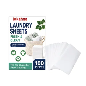 Jakehoe 100pcs laundry detergent sheets for fresh and clean deep fabric cleaning care