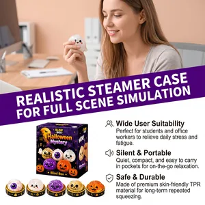 Set di giocattoli antistress di Halloween a forma di fantasma e zucca in morbido TPR