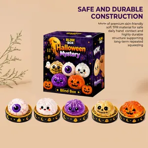 Set di giocattoli antistress Halloween fantasma e zucca in materiale TPR morbido e sicuro