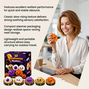 Set di giocattoli squishy di Halloween con funzione antistress a lenta risalita per bambini