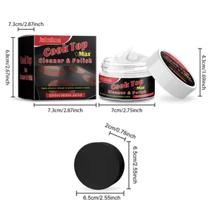 Dimensions détaillées de la pâte nettoyante JAKEHOE avec éponge et boîte produit