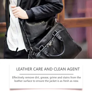 Professional leather care and clean agent to remove dirt and stains from jackets