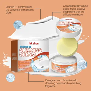 Detailed view of Jakehoe multi-purpose cleaning cream showing ingredients and texture