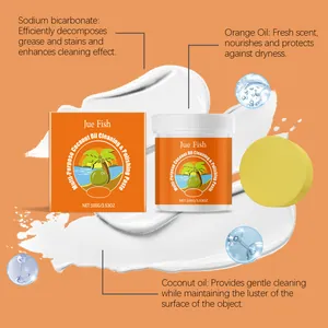 Detailed view of ingredients for multi-purpose coconut oil cleaning paste for polishing