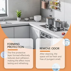 Modern kitchen countertop showing surface protection and odor removal after cleaning