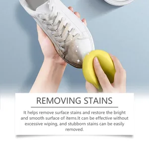 Effectively removing stains from white shoes with multi-purpose cleaning paste and sponge