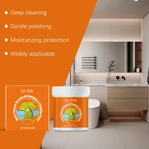 Multi-purpose coconut oil cleaning paste for polishing and deep cleaning surfaces.