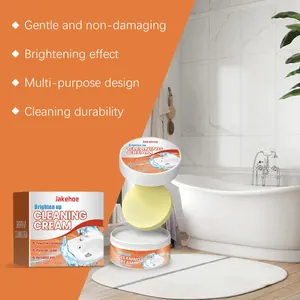 Jakehoe multi-purpose cleaning cream set with sponge for bathroom and kitchen use