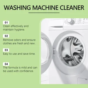 Infographic over de voordelen van wasmachinereiniger voor een diepe reiniging.