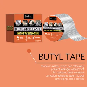 Detail van Jue Fish waterdichte butyltape met aluminiumfolie voor dakreparatie