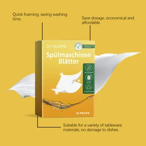 Concentrated dishwasher detergent sheets for efficient kitchen cleaning