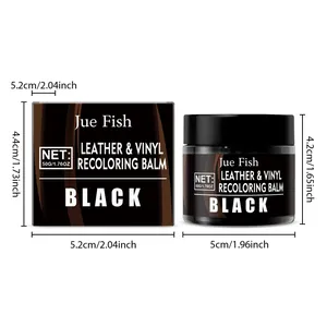 Dimensioni del balsamo colorante per pelle nera Jue Fish 50g con misure di barattolo e scatola