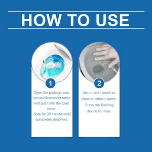Instructies voor het gebruik van bruistabletten voor effectieve toiletreiniging