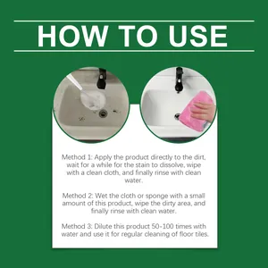 Detailed English usage instructions for multi-functional bathroom cleaner on sink.