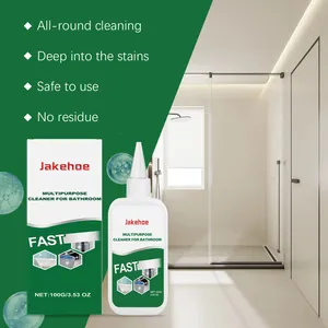Multipurpose bathroom cleaner for deep stain removal on tiles and glass surfaces