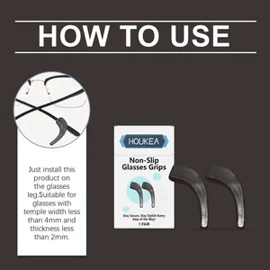 Detailed guide for HOUKEA non-slip glasses ear hooks with size requirements