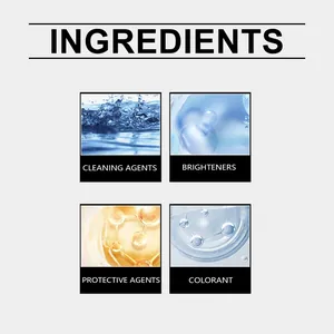 Close-up showing ingredients of the multi-functional sneaker cleaner and renovator.