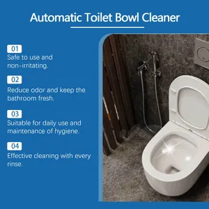 Visuele gids met de voordelen van de automatische toiletpotreiniger voor een fris toilet