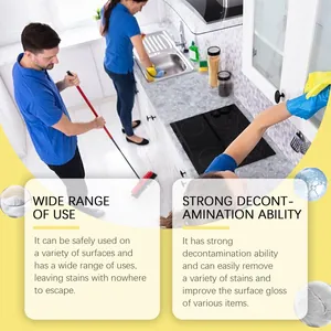 Professional kitchen cleaning scene showing the effectiveness of multi-surface cleaner