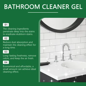 Bathroom cleaner gel for deep cleaning sinks and faucets to remove stubborn stains