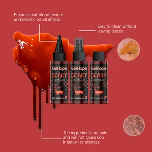 Set di sangue finto realistico EELHOPE Halloween con spray, gocce e forma liquida