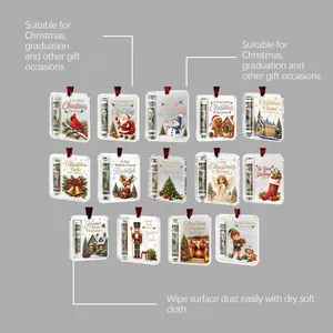 Detailed view of 14 creative 3D Christmas ornament set with various festive holiday designs