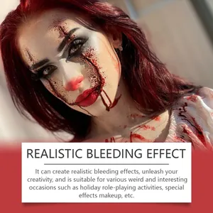 Trucco di sangue finto per Halloween per effetti realistici