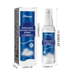Spray antibactérien chaussures et chaussettes South Moon 60ml avec dimensions de taille précises
